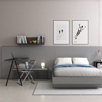 Dormitorio Juvenil Con Escritorio y bañera