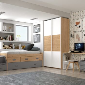 Dormitorio Juvenil Completo Cipres - Benicolchón