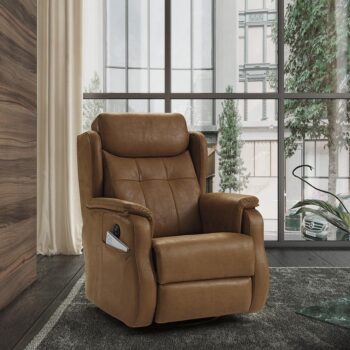 Bonito sillón relax orejero y apertura manual integrada. Descanso funcional