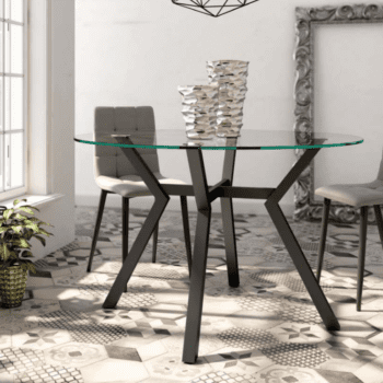 Mesa de Cristal Redonda Alboran