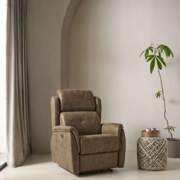Sillón mod. Telma Relax Motorizado con doble reposapiés y cabezal reclinable motorizado